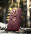 Бронированный чехол для Samsung Galaxy S25+ Plus, Dexnor CamProtect MagSafe, красный (Две рамки)