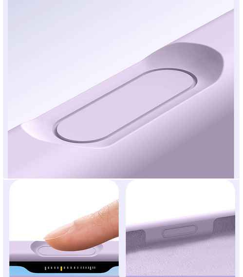 Силіконовий чохол для iPhone 17 Pro, для MagSafe, протиударний, фіолетовий