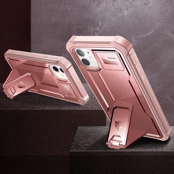 Броньований чохол для iPhone 11, Dexnor Full Body, рожевий rose gold