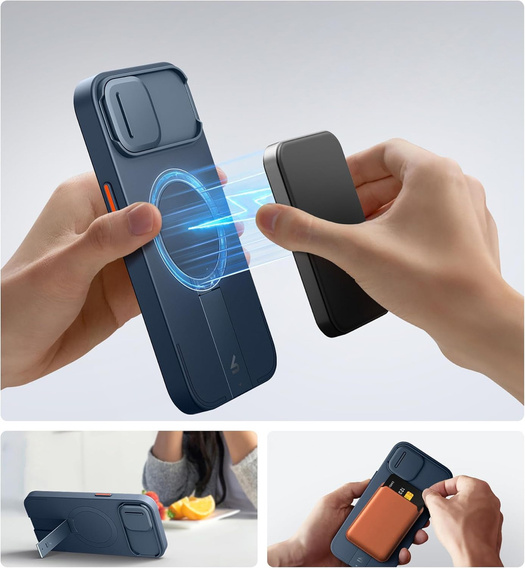 Чехол для iPhone 13/14 Suritch Shockproof, Suritch Shockproof, для MagSafe, розовый