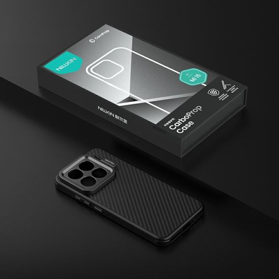 Чохол для Xiaomi 15, броньований Nillkin, Carboprof Case, для Magsafe, чорний
