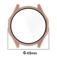 Чехол 2 в 1 + закаленное стекло для Huawei Watch GT 4 46mm, розовый