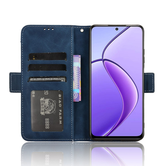 Футляр з клапаном для Realme 12, Card Slot, темно-синій