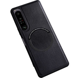Чехол до Sony Xperia 1 V, Leather Hybrid MagSafe, чёрный