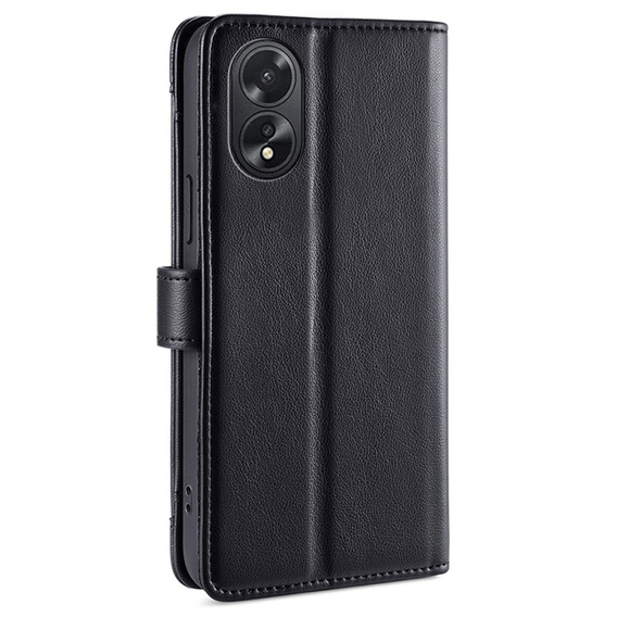 Откидной чехол для Oppo A38 / A18 4G, Wallet Zipper Pocket, чёрный