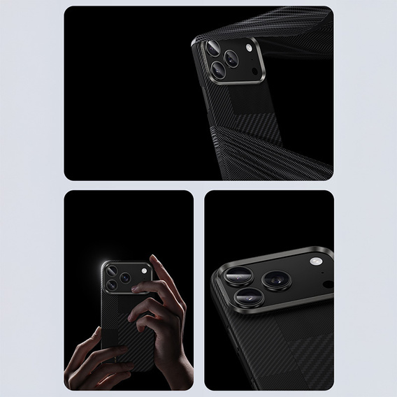 Чехол BENKS Kevlar для Samsung Galaxy S25 Ultra, для MagSafe, Carbon Fiber, чёрный