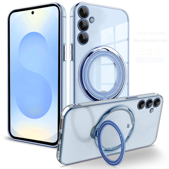 Магнитный чехол для Samsung Galaxy S25+ Plus, для MagSafe, синий
