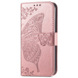 Чохол-книжка для Motorola Moto G73 5G, Butterfly, рожевий rose gold