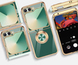 Чехол до Samsung Galaxy Z Flip7 FE / Z Flip6, Electro Ring, зелёный
