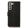 Чохол KHAZNEH RFID для Samsung Galaxy S23, Litchi Texture, чорний