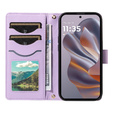 Чохол-сумка для Motorola Edge 50 Neo / Motorola ThinkPhone 25, Rhombus Crossbody Leather, фіолетовий