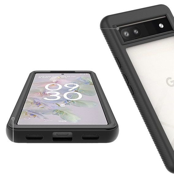 Чoхол Shockproof до Google Pixel 6a, із захисним екраном, чорний