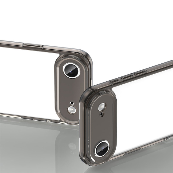 Силиконовый чехол для iPhone Air, с жесткой задней стенкой, дымчато-черный