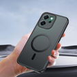 Матовий чохол для Oppo Reno 14F, для MagSafe, напівпрозорий чорний