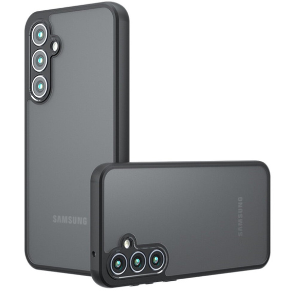 Чехол до Samsung Galaxy A25 5G, Fusion, прозрачный / черный + 9H стекло