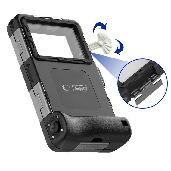 Tech-Protect Універсальний водонепроникний чохол для телефону, Black