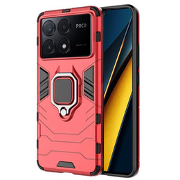 Чехол до Xiaomi Poco X6 Pro 5G, Kickstand Ring, чёрный