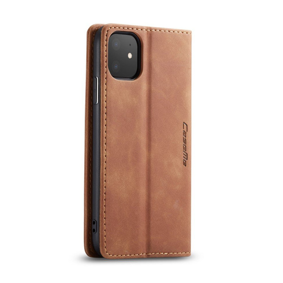 Чехол CASEME для iPhone 11, Leather Wallet Case, коричневый