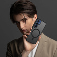 Чохол для Samsung Galaxy S25 / S24, для MagSafe, ERBORD Matt Case, чорний + захисне скло