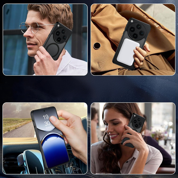 Чехол для Oppo Find X8 Pro, для MagSafe, ERBORD Matt Case, чёрный