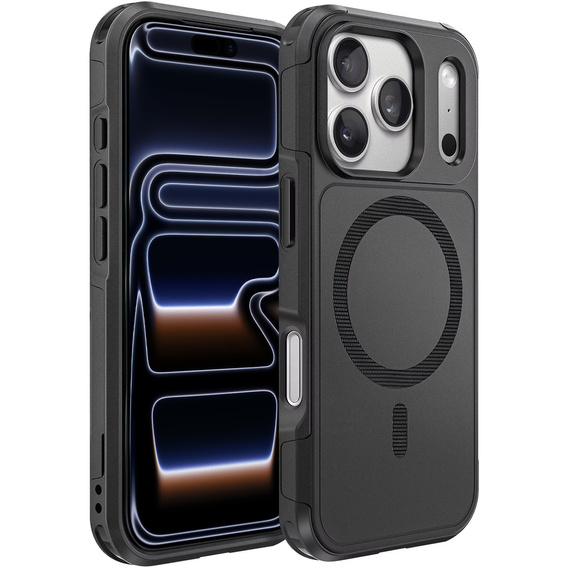 Чехол MagForce для iPhone 17 Pro, для MagSafe, бронированный, черный