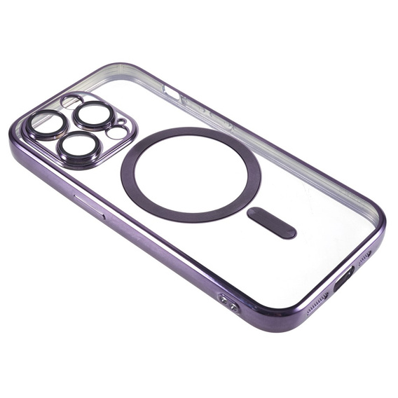 Чохол для iPhone 14 Pro Max, Electro MagSafe, фіолетовий + Скло на екран