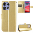Футляр з клапаном для Motorola Edge 50 Pro, Crazy Horse Wallet, золотий