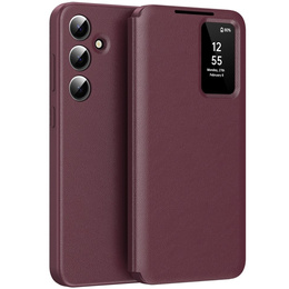 Флип-кейс для Samsung Galaxy S25, Smart View Wallet, бордовый