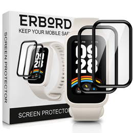 2x Гибридное стекло ERBORD для Xiaomi Smart Band 9 Active
