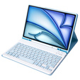 Чохол + клавіатура Apple iPad Air 11" 6 gen. 2024, Leather Pen Slot, світло-блакитний