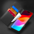 QIALINO кожаный бумажник флип-кейс для iPhone 17 Pro Max - черный