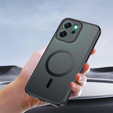 Матовый чехол для Oppo Reno 14, для MagSafe, полупрозрачный черный