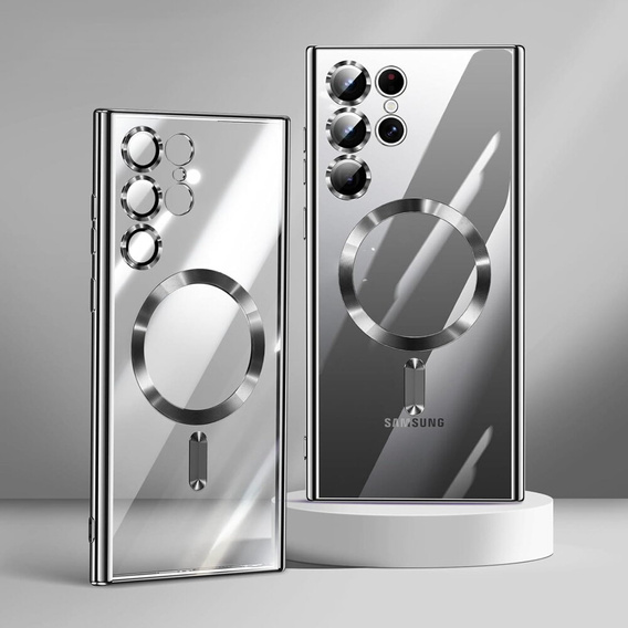 Чохол для Samsung Galaxy S24 Ultra, Electro MagSafe, чорний + Повністю клейове керамічне скло