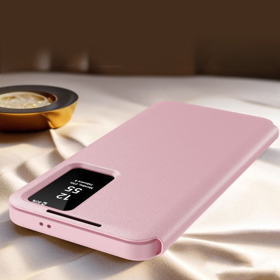 Флип-кейс для Samsung Galaxy S25, Smart View Wallet, розовый