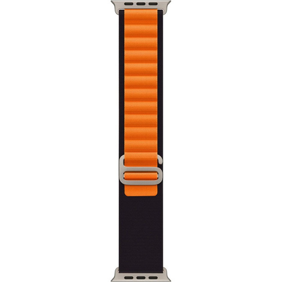 Нейлоновый ремешок до Apple Watch 1/2/3/4/5/6/7/8/SE/ULTRA 42/44/45/49 MM, Black / Orange