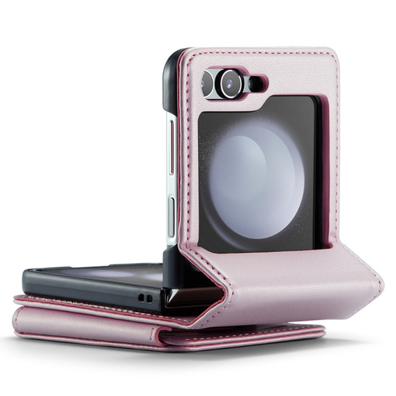 CASEME флип-кейс для Samsung Galaxy Z Flip5 5G, Litchi Wallet, розовый