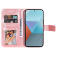 Откидной чехол для Xiaomi Redmi Note 13 Pro 5G, Mandala, розовый rose gold