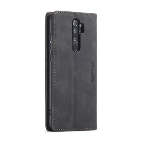 Чехол CASEME для Xiaomi Redmi Note 8 Pro, Leather Wallet Case, чёрный