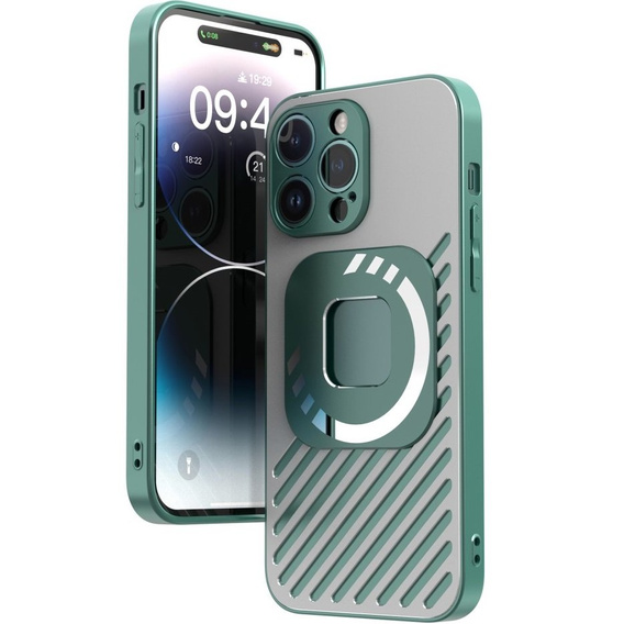 Чехол R-JUST SJ55 для iPhone 14 Pro Max, бронированный, для MagSafe, зеленый