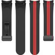 Силіконовий ремінець для Fitbit Inspire 3, Red Samsung Galaxy Watch 4 / 5 40/42/44/46/45MM PRO, Black / Red