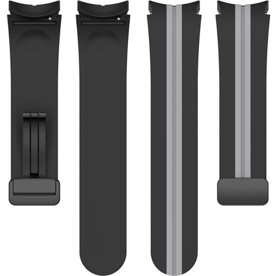 Силиконовый ремешок для Fitbit Inspire 3, Red Samsung Galaxy Watch 4 / 5 40/42/44/46/45MM PRO, Black / Grey