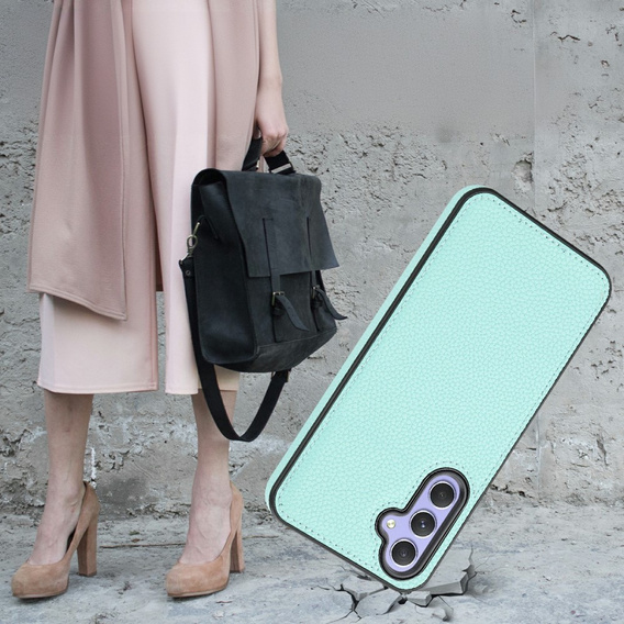 Кожаный чехол для Samsung Galaxy A54, Lychee leather Case, зелёный