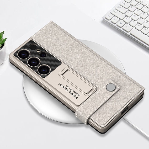 Флип-кейс для Samsung Galaxy S25, GKK Card Slot Wallet, титановый серый
