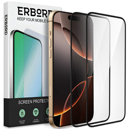 2x Гібридне скло ERBORD Ceramic для iPhone 17 Pro/17/16 Pro