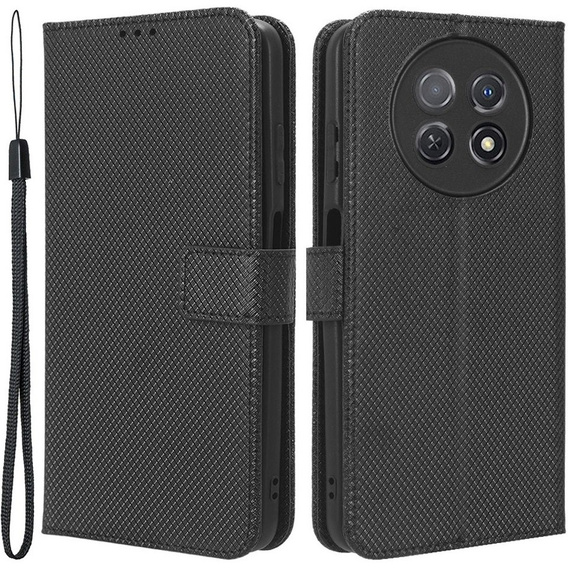 Откидной чехол для Huawei Nova Y91 4G, Wallet Smart Magnet, чёрный