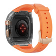 Силиконовый ремешок с чехлом для Apple Watch 1/2/3/4/5/6/7/8/9/10/SE/Ultra/Ultra 2 42/44/45/49MM