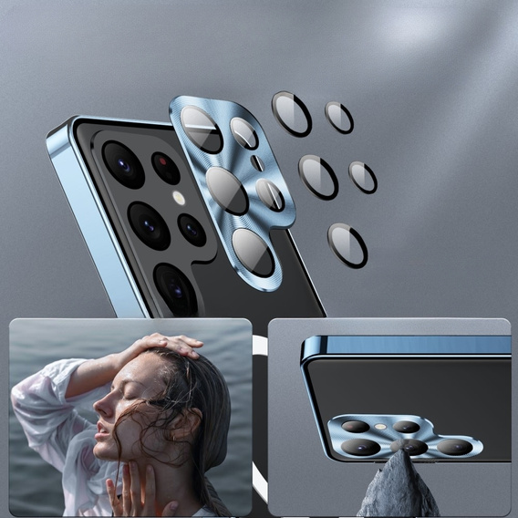 Защитный чехол для камеры Samsung Galaxy S23 Ultra, CamShield MagSafe, прозрачный / синий