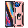Броньований Чoхол до Motorola Moto G 5G Plus, Nox Case Ring, рожевий rose gold