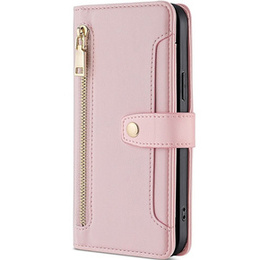 Откидной чехол для Samsung Galaxy S23, Wallet Zipper Pocket, розовый