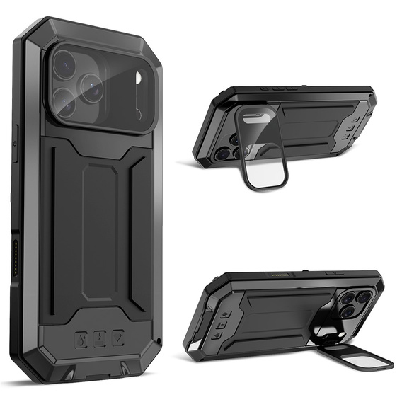 Бронированный чехол R-JUST с защитой экрана и подставкой для iPhone 17 Pro Max